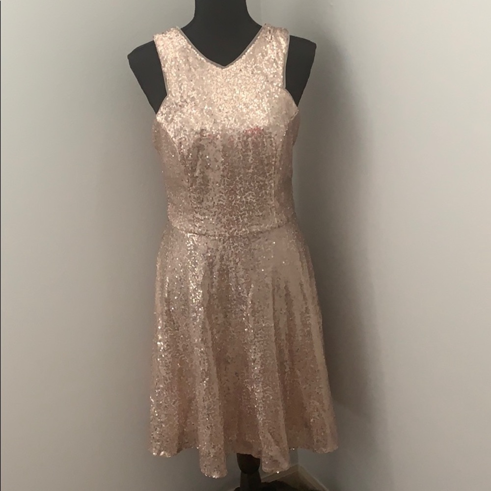 Gold sparkle dress 👗 Kate Kasin